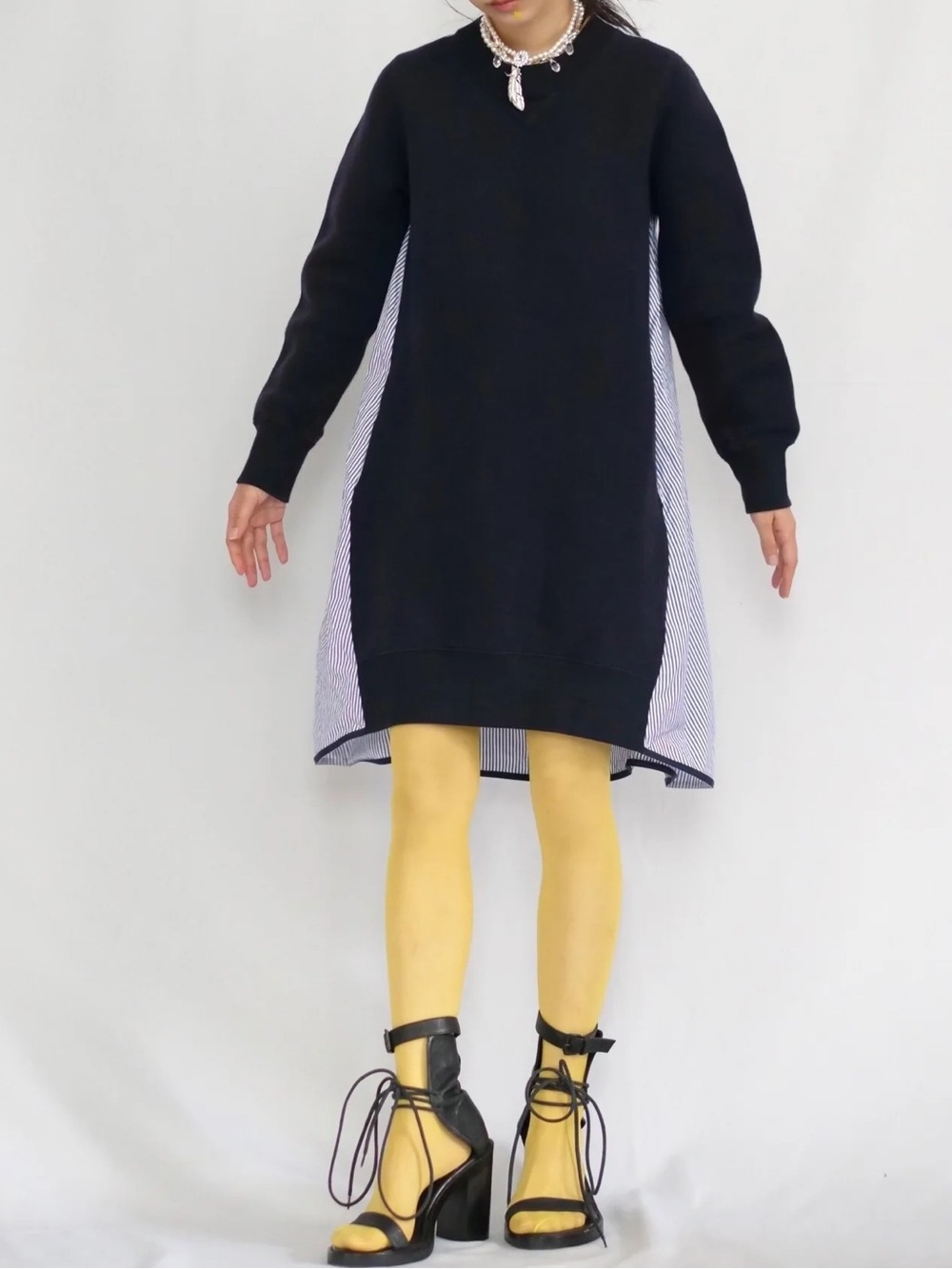 Sacai Sweatshirt Shirt Dress